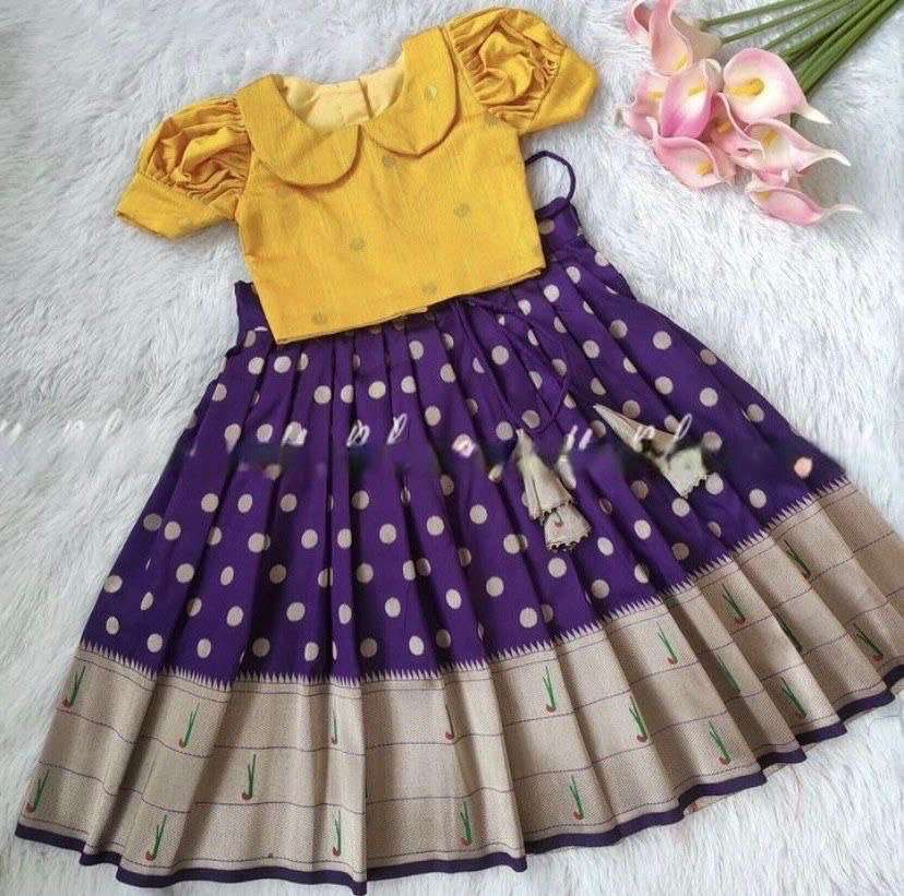 YNF PAITHANI SILK REF PAITHANI LEHENGA WHOLESALE KIDS LEHENGAS MANUFACTURER